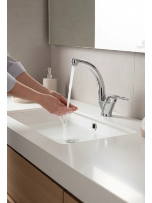 İsaoğlu Yapı Lavabo Bataryası Lavabo Musluğu Pirinç Malzeme Garantili Yüksek Model Lavabo Armatür