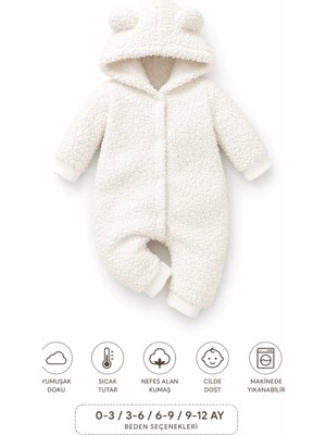 Bubito Peluş Çocuk Uyku Tulumu Welsoft-Beyaz