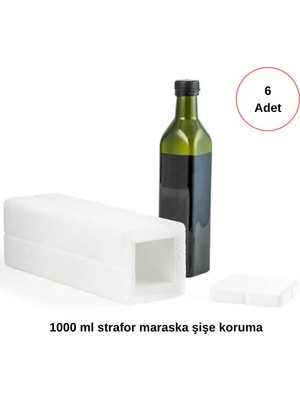 Mgpnetwork 1000 cc Strafor Maraska Şişe Koruma Ambalajı 6 Adet