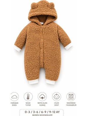 Bubito Peluş Çocuk Uyku Tulumu Welsoft-Kahverengi