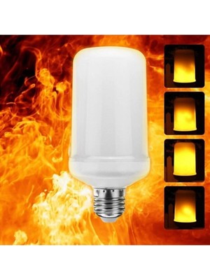 Mikasso Yclshop 5W Alev Efektli Ampul Alevli LED Işık Şömine Ateş Lamba Sarı