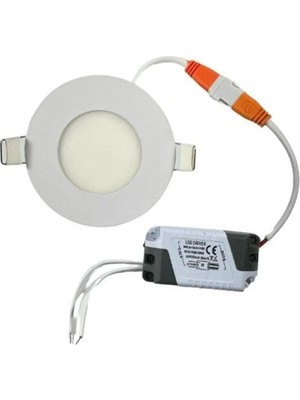Mikasso Sıvaaltı Beyaz (Gömme) LED Panel-Spot Lamba Işık Gücü: 3W Dış Çap:8,5 cm Delik Çap:7,5 cm