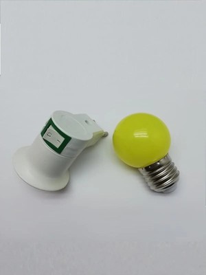 Mikasso Duy Fişli Gece Lambası Ampüllü Sarı LED 1W E27 Duy