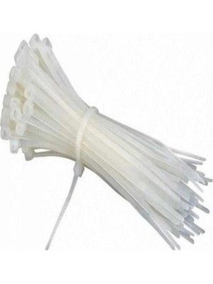 Mikasso Cırtlı Plastik Kelepçe 3,6X250 100 Adet Beyaz
