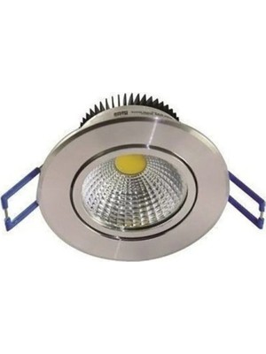 Mikasso 5 Watt Cob LED Spot Armatür Valens Trafolu Krom Kasa- Beyaz Işık 6500K Beyaz