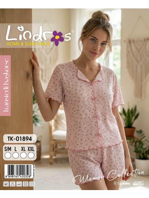 Amora Fancy Clothing Lindros TK-01894 Kadın Kaşkorse Kısa Kol Şort Takım