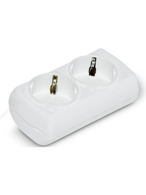 Mikasso 2li Beyaz Grup Priz Klemensli