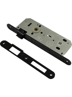 Mikasso Dooraks Wc Kapısı Kilidi Oval Ayna 40 mm Mat Siyah