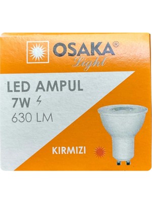 Mikasso (1 Adet) 7W Kırmızı Işık GU10 Duylu LED Çanak Ampul