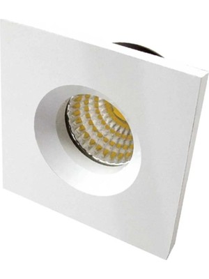Mikasso 3W Günışığı Kare LED Spot Armatür (Beyaz Kasa)
