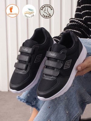 Albishoes Kadın Cırtlı Fileli Yazlık Yumuşak Rahat Taban Kadın Günlük Yürüyüş Sneaker Spor Ayakkabı