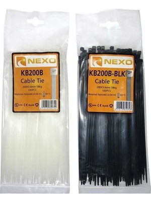 Mikasso Beyaz Plastik Kablo Bağı 150X2,50 100'LÜ Pk