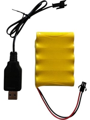 Tayfun 6 Volt 800 Mah Oyuncaklar Için Uyumlu Şarjlı Pil ve Şarj Aleti-5 Pilli