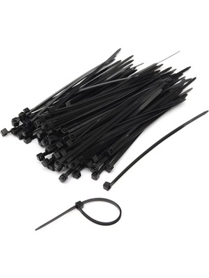 Mikasso Bmu 2,5x 100MM (10CM) Siyah Plastik Kablo Bağı 100 Adet 341002