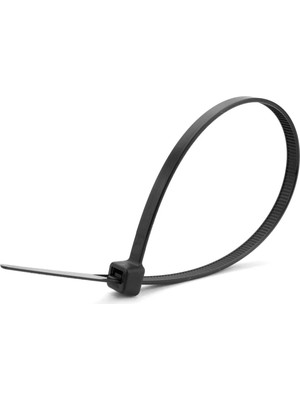 Mikasso 150MM x 2,5mm Siyah Plastik Kablo Bağı (100 Lü Paket)