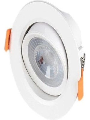 Mikasso 7W Cob LED Downlıght Armatür Beyaz Gövde Beyaz Işık CT-5204-B