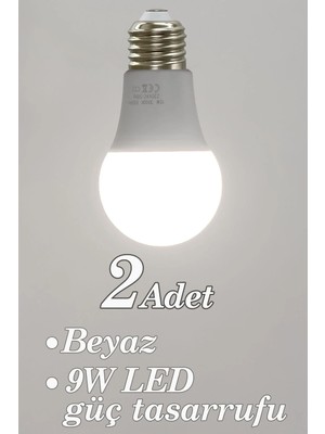Mikasso Beyaz 2 Adet LED Ampul 9W