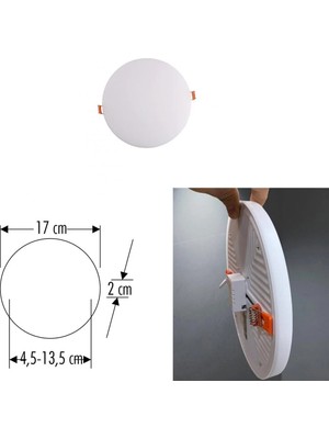 Mikasso Cata CT-5662 22W Xplus Ayarlanabilir LED Panel Beyaz Renk