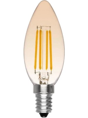 Mikasso 4W E14 LED Flamanlı Buji Rustik Ampul 15306 Beyaz