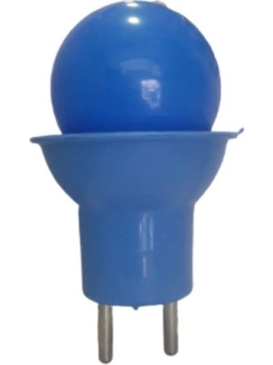Mikasso Gece Lambası E27 Renkli Duy Fiş ve Mavi Renk 1W LED Ampul Gece Lambası