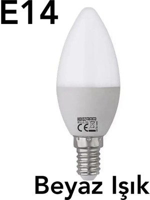 Mikasso Horoz Ultra 6 W LED Ampul E14 Avize Ampül Beyaz Işık 6400 K Mum Ampul Ultra 6