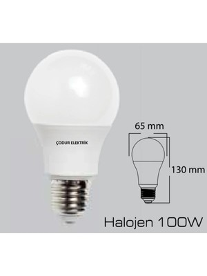 Mikasso 15W = 100W Eşdeğer 3000 Kelvin Gün Işığı (Açık Sarı) E27 Duylu 1100 Lümen A65 LED Ampul A+ Enerji Be