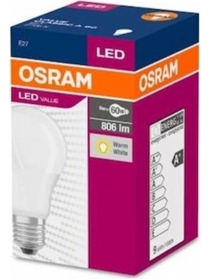Mikasso LED Value Sarı Işık 8,5W:60W 806 Lumen Sarı