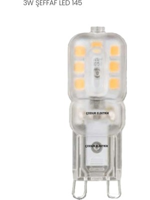 Mikasso 3W = 25W Eşdeğer 6500 Kelvin Beyaz Işık G9 Duylu Şeffaf 200 Lümen A Enerji LED Kapsul Ampul