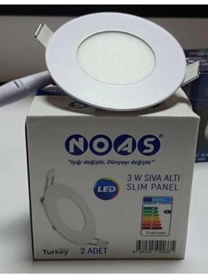 Mikasso 3 W Panel LED Beyaz Kasa 6500 K