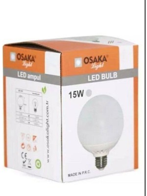 Mikasso 15W = 100W Eşdeğer 6500 Kelvin Beyaz Işık G95 1100 Lümen E Enerji Tüketimi LED Glop Ampul