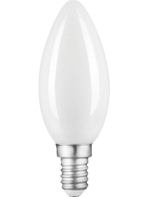 Mikasso C35 Düz 6W Opal Filament LED Ampul - 3000K Gün Işığı Sarı