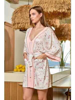 Amora Fancy Clothing Aqua 25676 Kadın Sabahlık