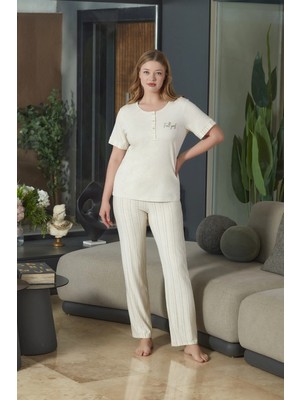 Amora Fancy Clothing Aqua 26573 Kadın Kısa Kol Pijama Takımı