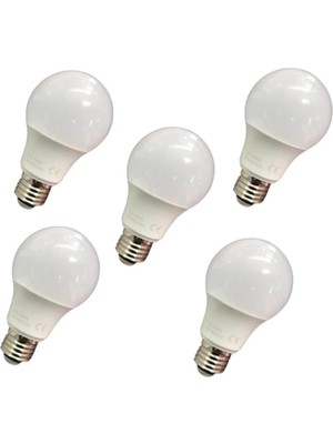 Mikasso Beyaz LED Ampul 5'li Paket 9W 6500K E27 Beyaz