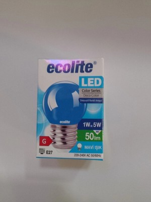 Mikasso LED Color G45 Mavi 1W E27 Gece Lambası 3'lü Paket