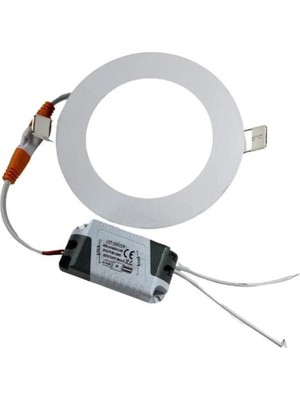 Mikasso Sıvaaltı Beyaz (Gömme) LED Panel-Spot Lamba Işık GÜCÜ:6W Dış Çap:12 cm Delik Çap:10,5 cm LED Panel