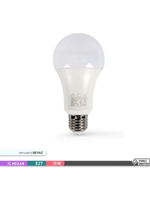 Mikasso A70 LED Ampul 6500K Beyaz Işık 1450LM 220-240V 15W E27