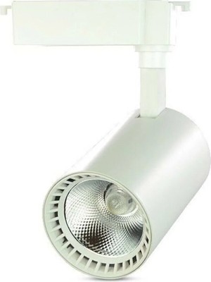 Mikasso 30 W Babil Cob LED Ray Spot - Beyaz Işık (6500K) - Beyaz Kasa - Monofaze - CT-5333BB