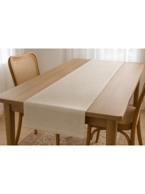 Bs Home Lüks Linen Keten Şık Masa Örtüsü Runner 35X150 cm