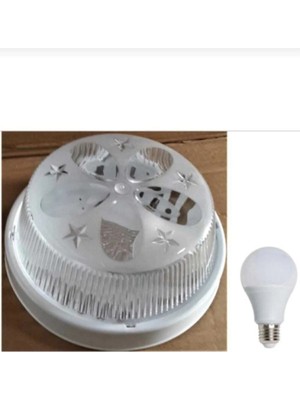 Mikasso Tavan Glop Armatürü Balkon Banyo Lambası ve 1 Adet LED Ampül Beyaz