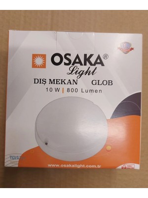 Mikasso 10W 6500K Beyaz Işık Dış Mekan Sıva Üstü 800 Lümen Glop LED Armatür E Enerji EBATI14X5CM Dir.