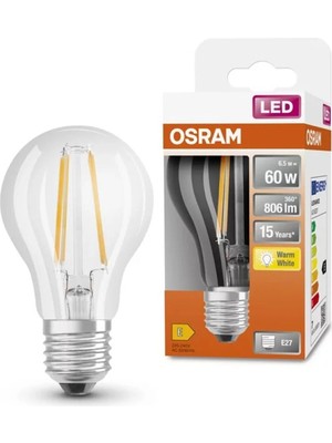 Mikasso LED Flament 6.5W 2700K 806LM E27 Duy Sarı Işık Ampul / 4058075112261