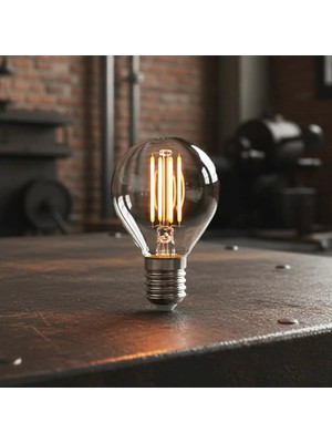 Mikasso PC45 4W LED Filament Ampul E14 – 400 Lümen Sarı Işık, Şeffaf Cam Vintage