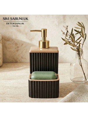LE Paris Sünger ve Katı Sabunluk Hazneli  Banyo Sıvı Sabunluk | Mutfak Sıvı Sabunluk