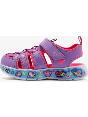 Skechers Play Scene Splash - Cute Crew Küçük Kız Çocuk Mor Sandalet 303162N Lvmt
