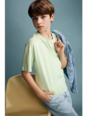 DeFacto Premıum Oversıze Kalın Tişört Erkek ÇOCUK G6486A826SM