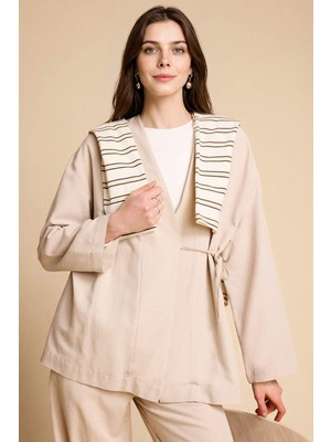 DeFacto Regular Fit Keten Karışımlı Uzun Kollu Tunik H0278AX26SP
