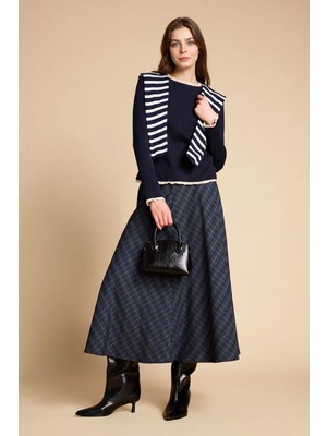 DeFacto A Kesim Kareli Maxi Etek H1873AX26SP