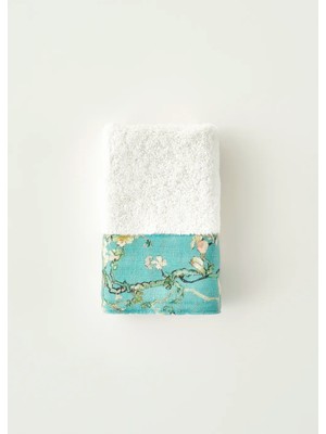 Bella Maison %100 Pamuk Van Gogh Almond Blossom El Havlusu Turkuaz (30X50 Cm)