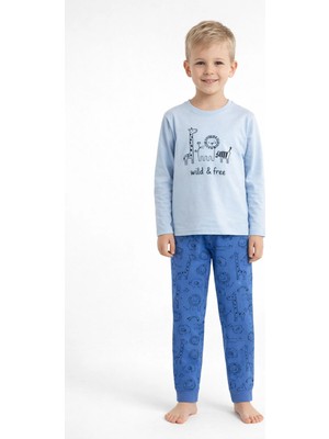 Aden Kids %100 Pamuk Çocuk Uzun Kollu Ince Pijama Takımı